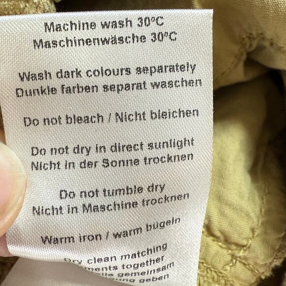 WRAP London Wide-Leg Cord Trousers Size US 12 Crop Pants Earthy Boho Academia - Picture 10 of 16